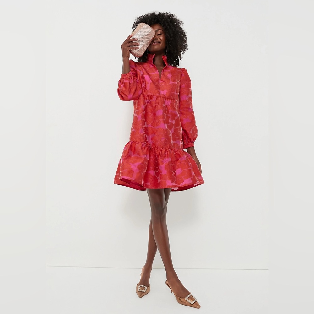 Tuckernuck Red Fil Coupe Palmerston Dress NWT